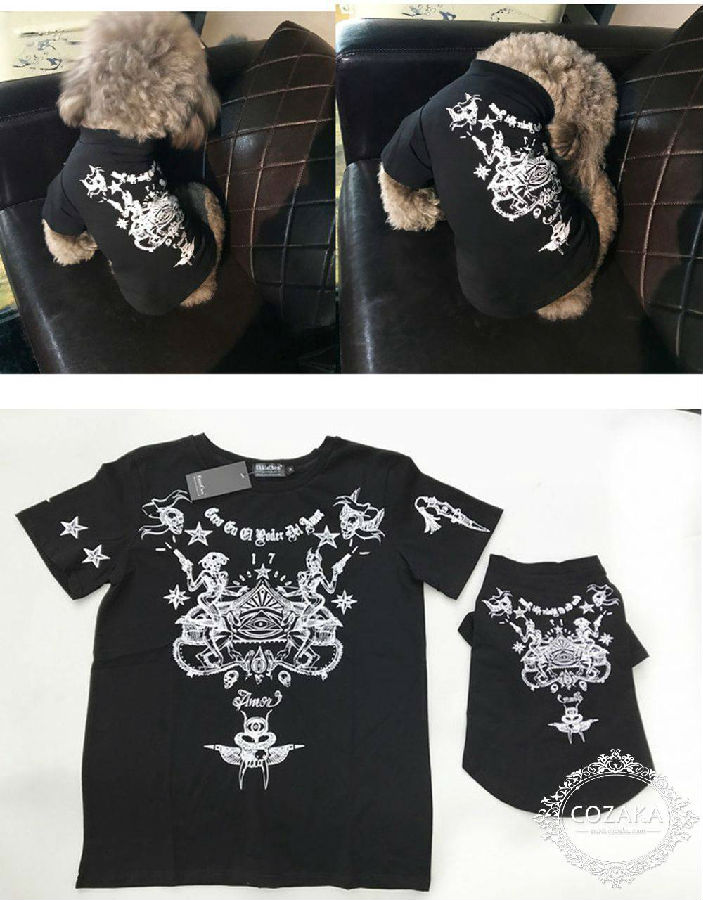 スケボーブランド tシャツ 犬とペアルック