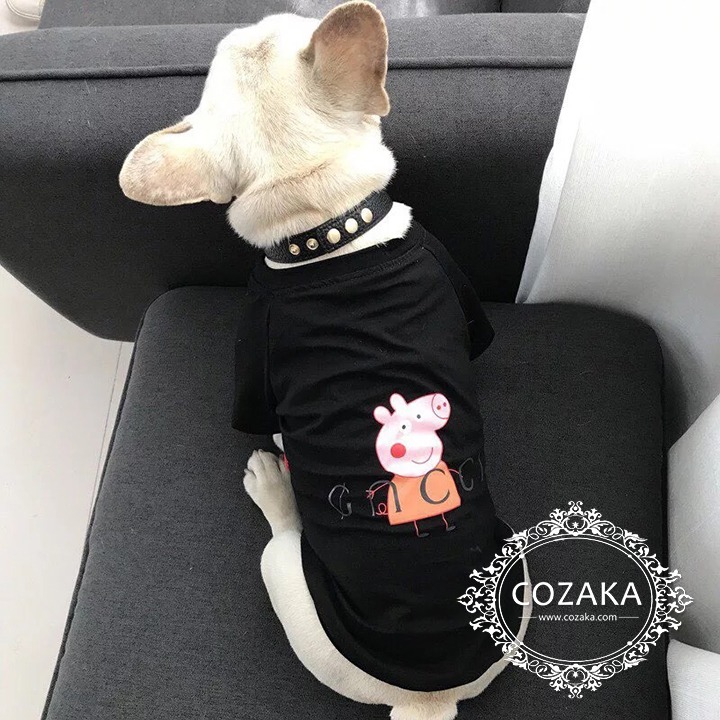 グッチ パロディ 犬服 tシャツ