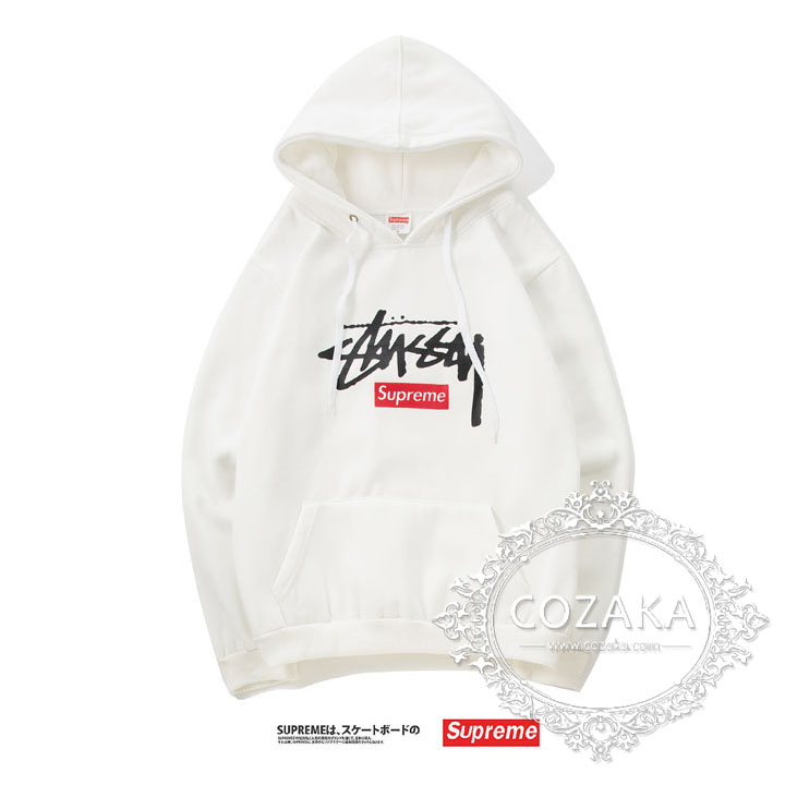 Supreme×STUSSY フーディー