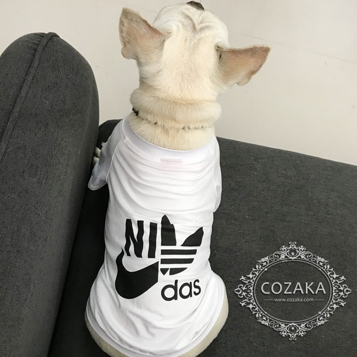 お飼い主とのペアルックadidas