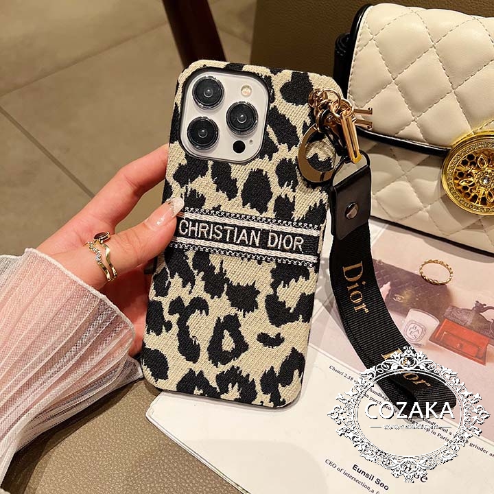 dior ヒョウ柄 iphone15 plus携帯ケース