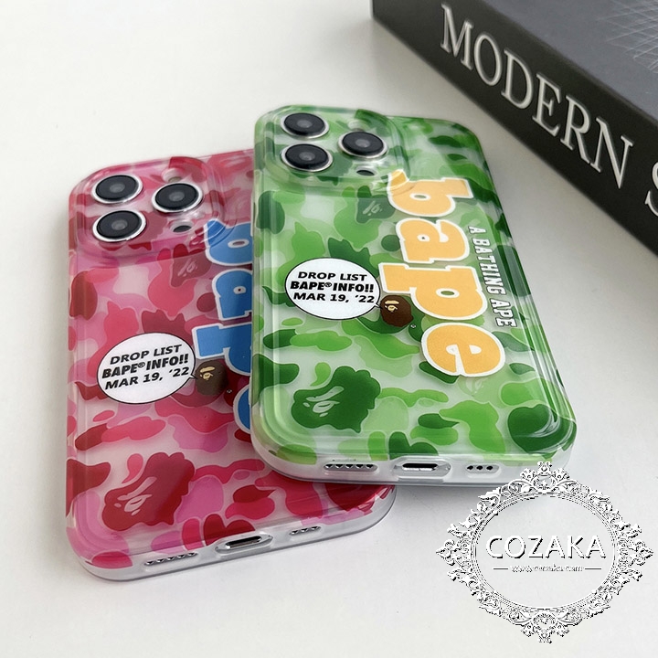 iphone15半透明スマホケース bape