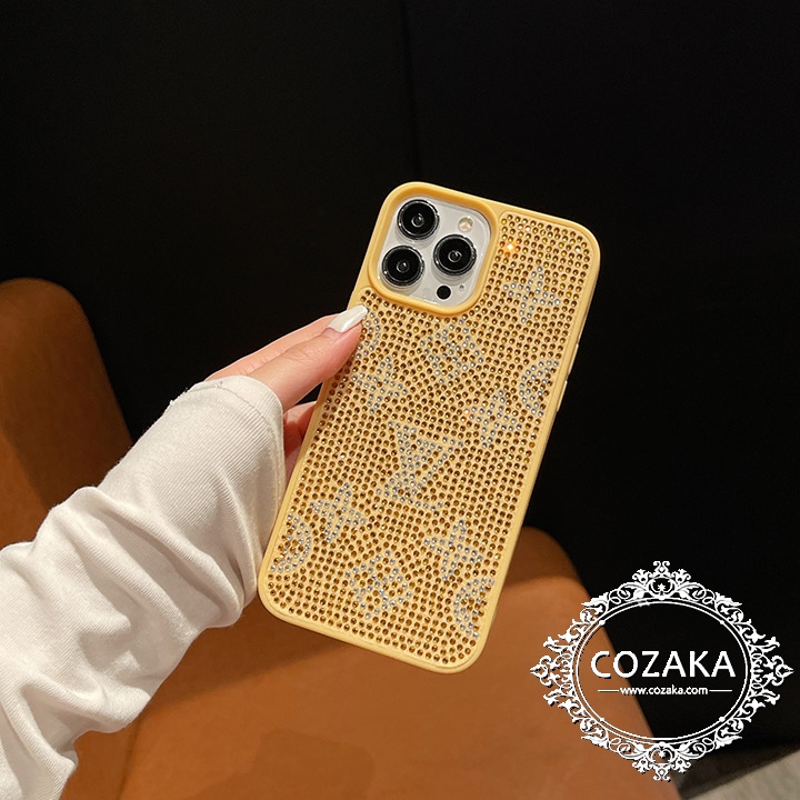 vuitton iphone15ラインストーン付きカバー