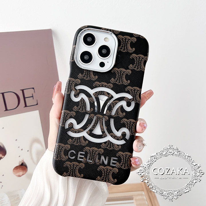 celine logo iphone15 pro保護カバー