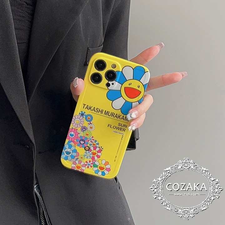 murakami sunflower風 字母プリント iphone 14pro max