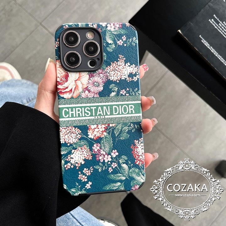 dior iphone15スマホケース緑