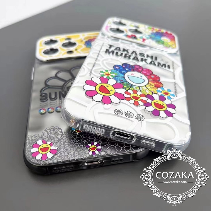 カイカイキキ murakami sunflower アイホン 14pro maxカバー 可愛い