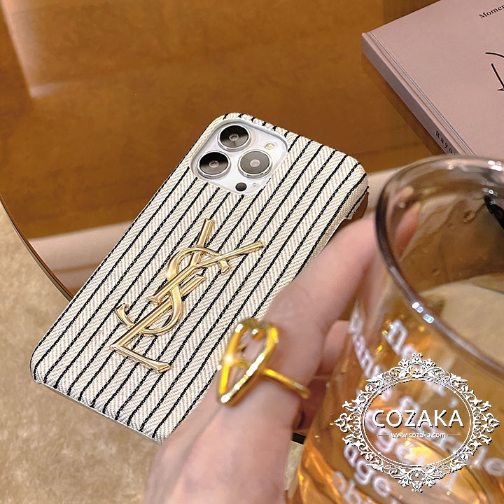 ysl イヴサンローラン iphone 15携帯ケース メタルロゴ