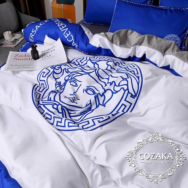 寝具カバー 青白 Versace