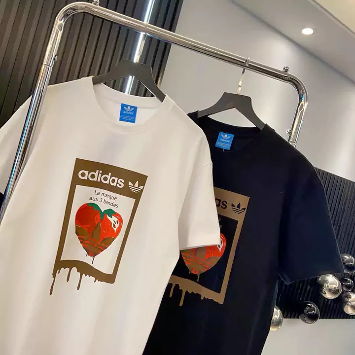 adidas tシャツ 白黒 ハート形