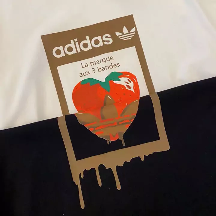 adidas tシャツ 白黒 ハート形