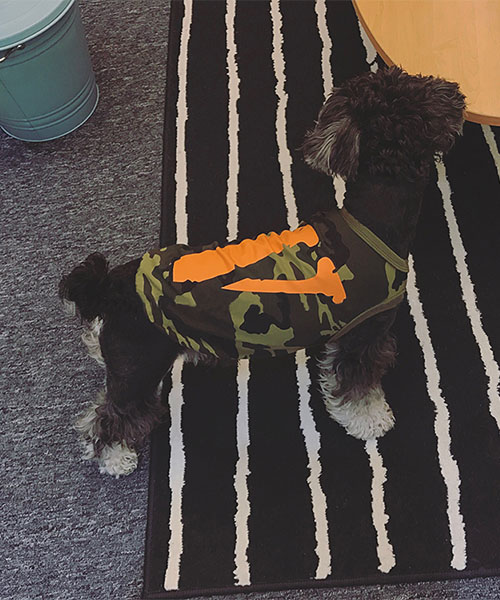 ヴィーロン 犬服 迷彩,vlone カモフラージュ 小型犬用カットソー